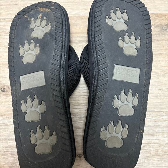 SmartDogs Men's Black Flip Flop Sandals Size 9 - Picture 3 of 4